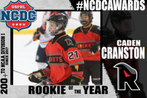 #NCDCAwards: Rockets Hockey Club Forward Caden Cranston Named Rookie Of The Year